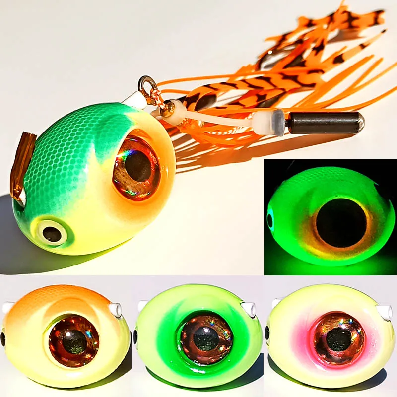 Jig Heads Luminosas Inchiku con Ojos 3D – Plomo