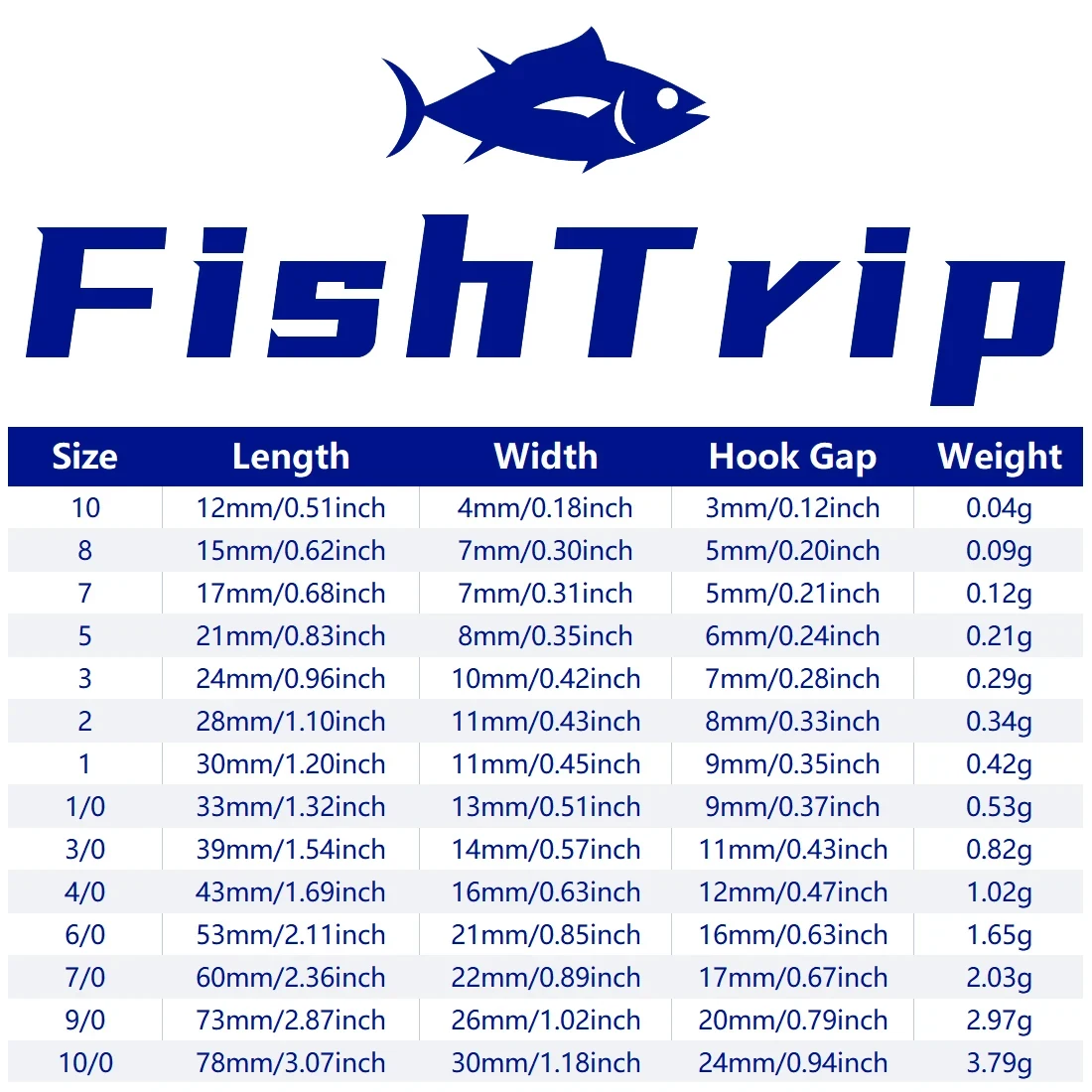 Anzuelos FishTrip vástago largo 1X fuerte – Agua salada y dulce - imagen 2