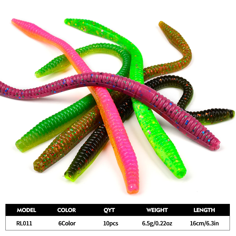 Sunlure Señuelos de silicona 16 cm – Gusanos para trucha, salmón y mar - imagen 4