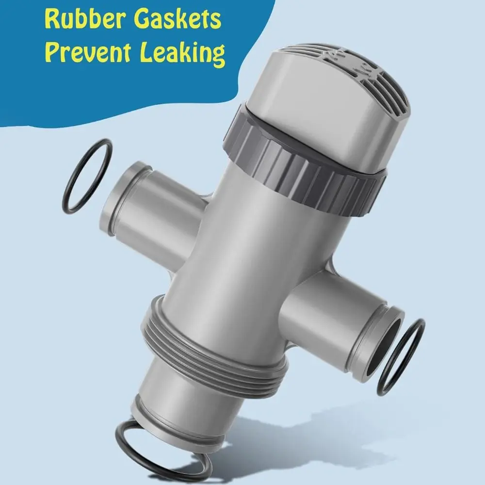 Válvula universal de plástico para filtro piscina, doble conexión - imagen 3