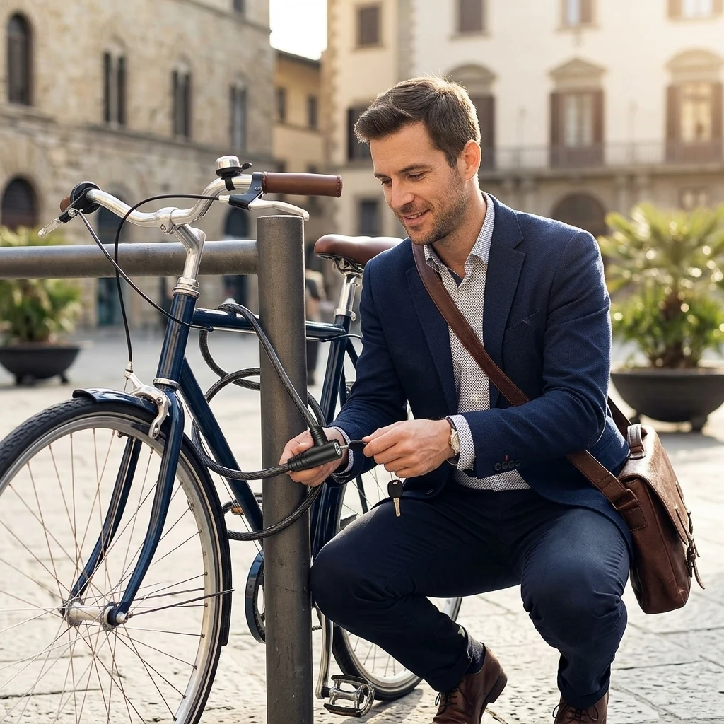 Candado para bicicleta de acero aleado antirrobo enrollable - imagen 2