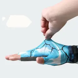 Guantes de pesca sin dedos antideslizantes elásticos transpirables
