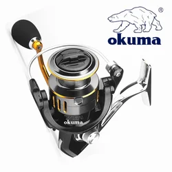 Okuma Baoxiong carrete de pesca metálico con freno y rueda giratoria