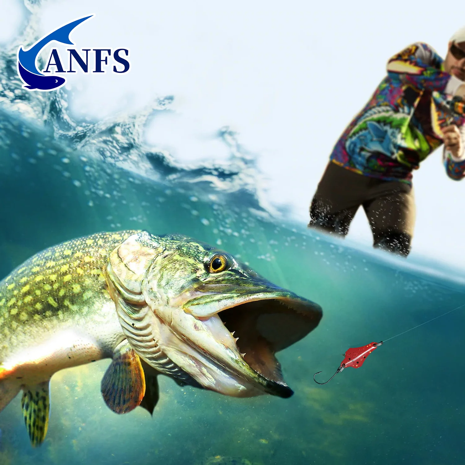 Presentación completa del set de señuelos de pesca ANFS
