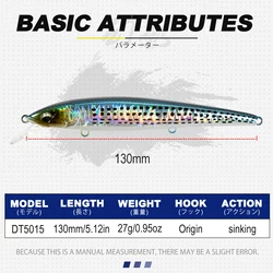 Minnow Mar Hundimiento Lento para Lubina