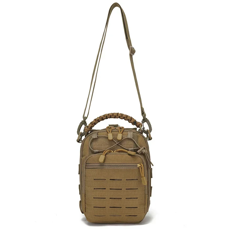 Riñonera táctica Molle en nylon — bolso ciclista corte láser - imagen 3