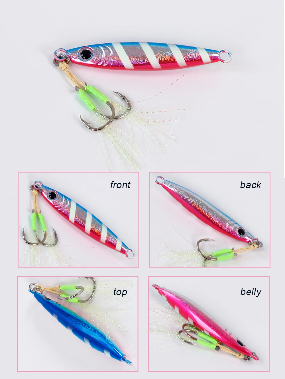 Detalles del señuelo para pesca en mar