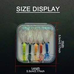 Crystal Flash Seda de camarones para pesca con mosca y lubina