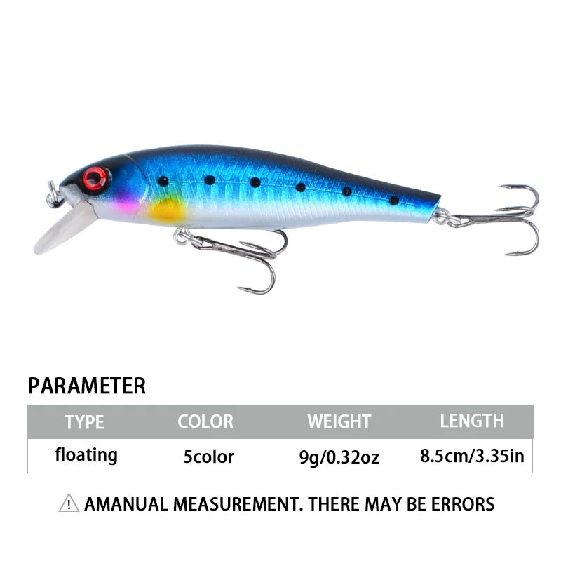 Kit de señuelos duros para carpa: wobbler, crankbait y spinner - imagen 3