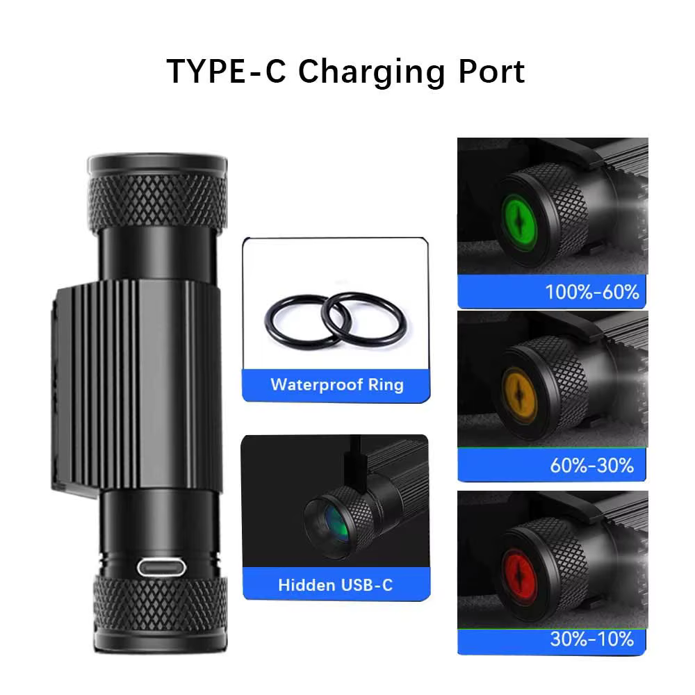 Linterna frontal LED recargable doble modo – pesca nocturna - imagen 2