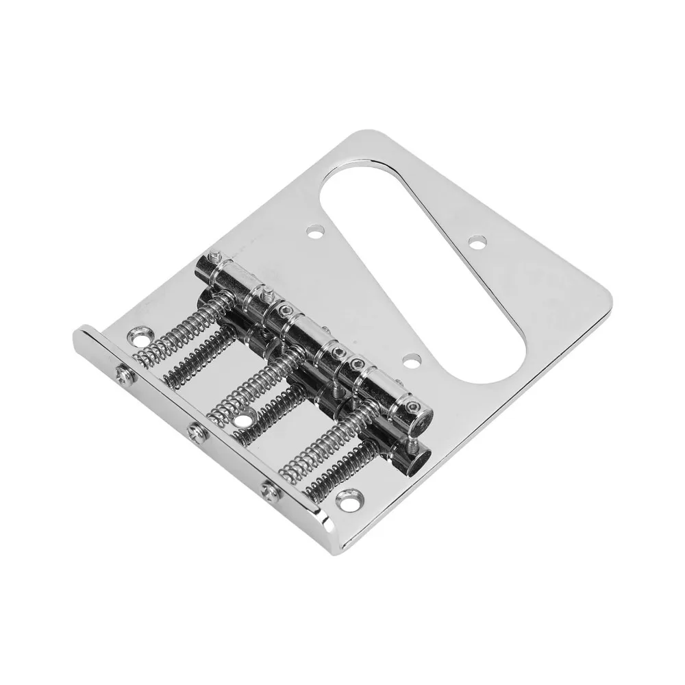 Puente de guitarra eléctrica premium de metal plateado - imagen 3