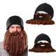 Gorro beanie de lana con bigote pirata, barba y peluca para cosplay - imagen 5