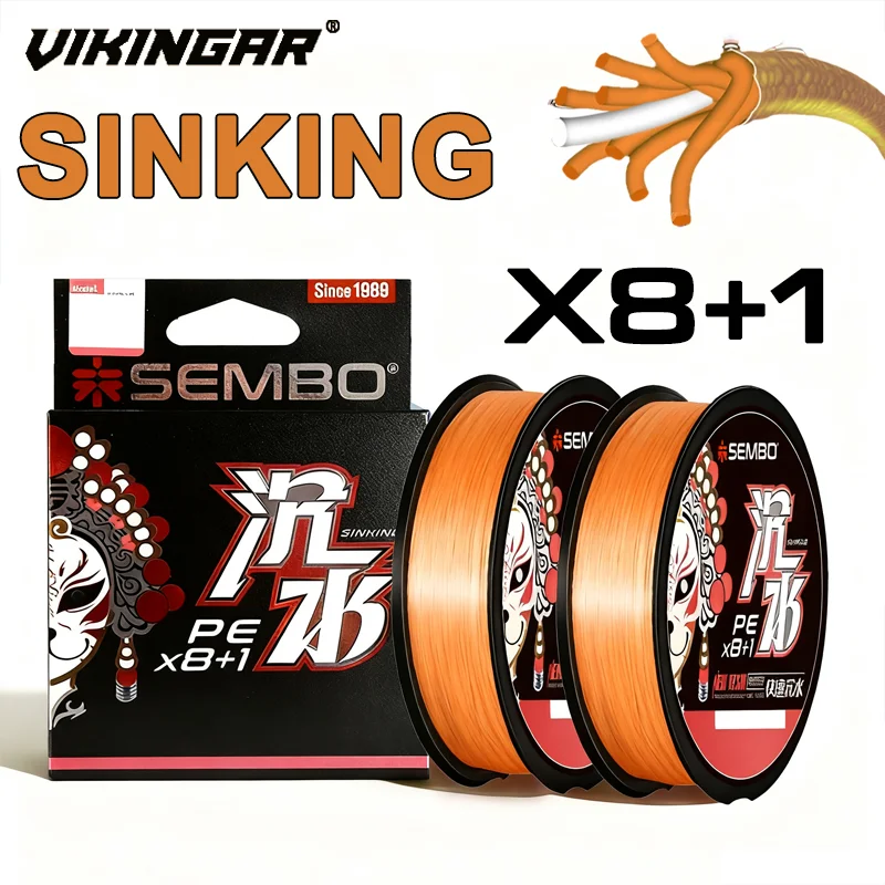 VIKINGAR línea trenzada X8 bobina y detalle del carrete
