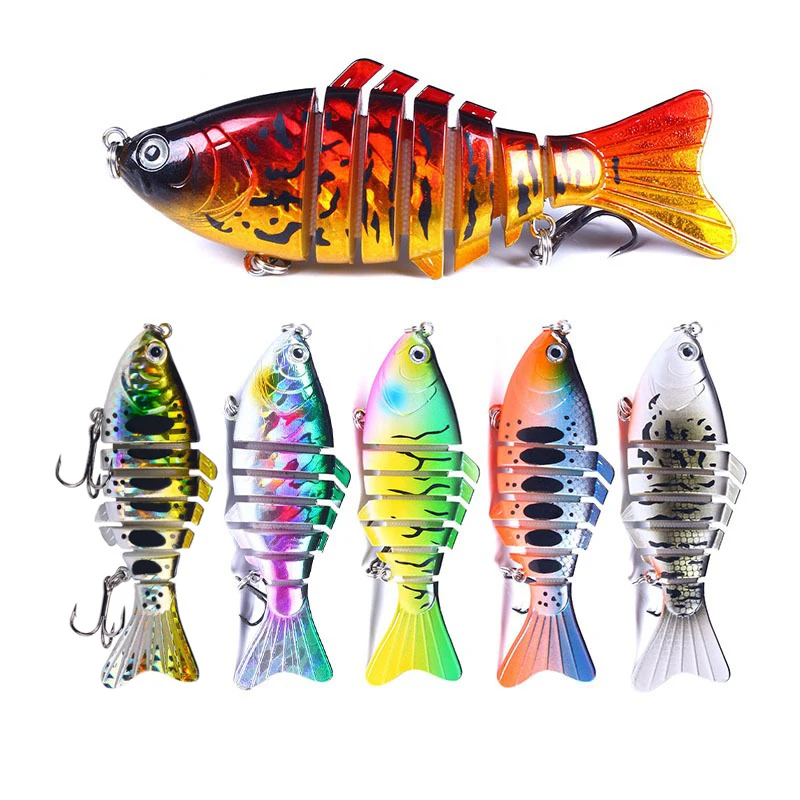 Swimbait multiarticulado 7 secciones vista lateral