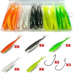 GOBAIT Señuelos Pesca Swimbait 7cm Cola V Anzuelo Compensado Carpa