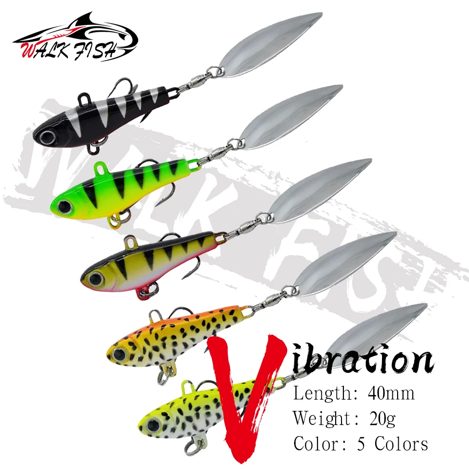 Walk Fish VIB Jig Head - Señuelo deportivo giratorio para Bass y Pike - imagen 3