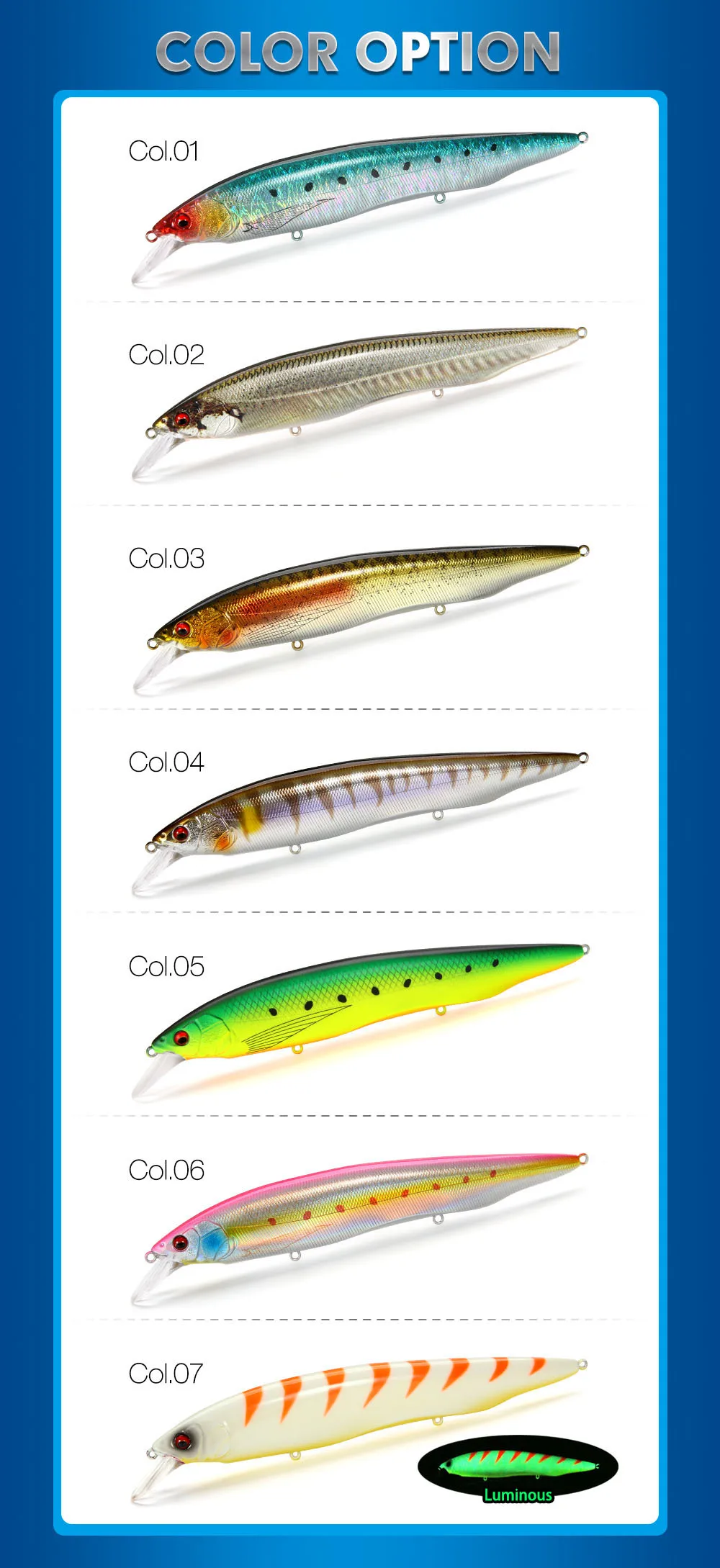 Variación de colores disponibles en paquete