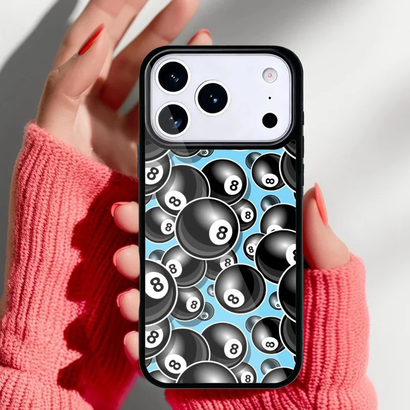 Funda vista frontal con diseño de billar