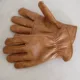 Guantes de motocicleta de piel marrón vintage efecto Tie-Dye - imagen 2