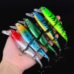 Crankbait multisección para lucio – Señuelo de vinilo hundible