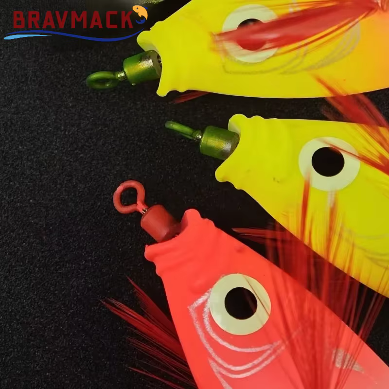 BRAVMACK señuelos luminosos para calamar y camarón en agua salada - imagen 2