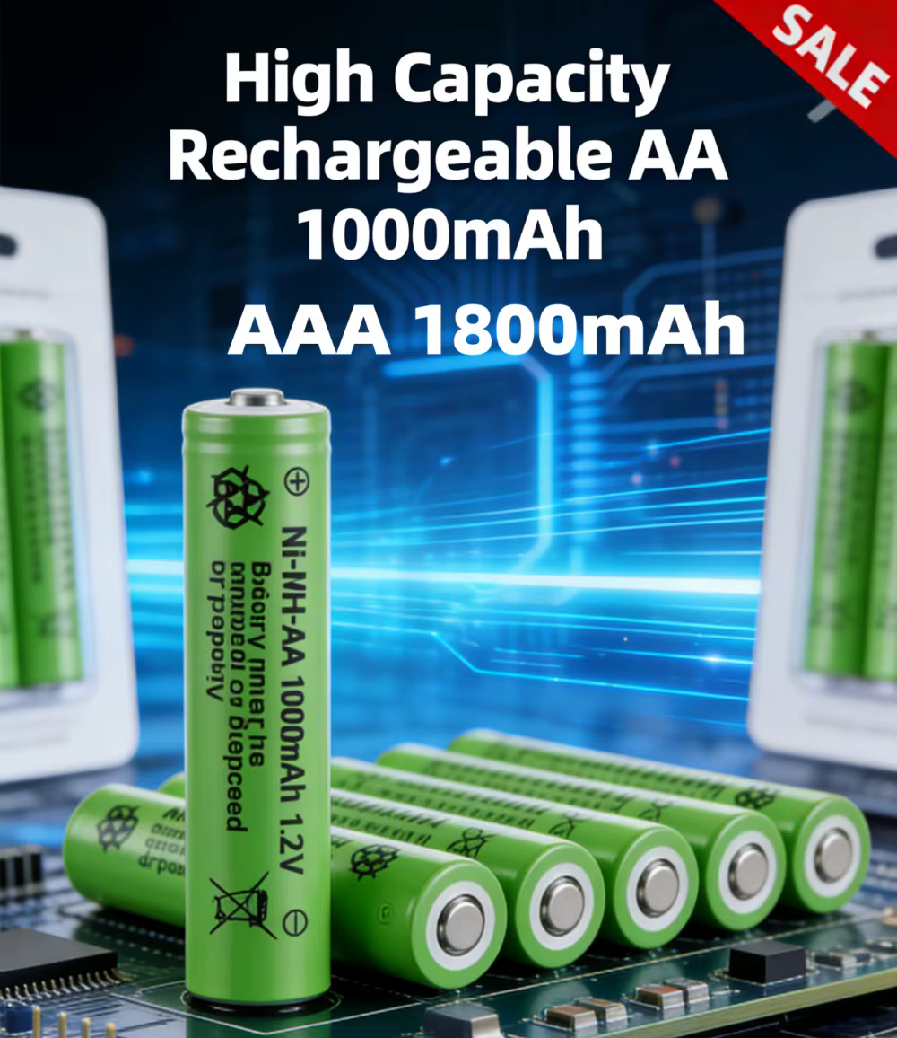 Baterías recargables AAA NiMH 1800mAh alta calidad - imagen 3