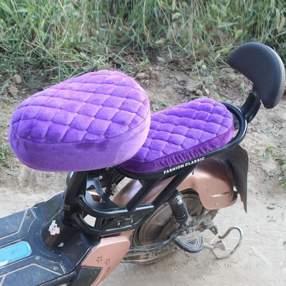 Fundas de asiento para bicicleta eléctrica, franela y lana gruesa - imagen 4