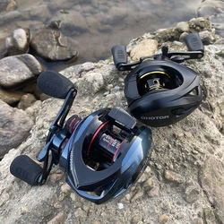 Carrete baitcasting de pesca de carpa para agua dulce, arrastre