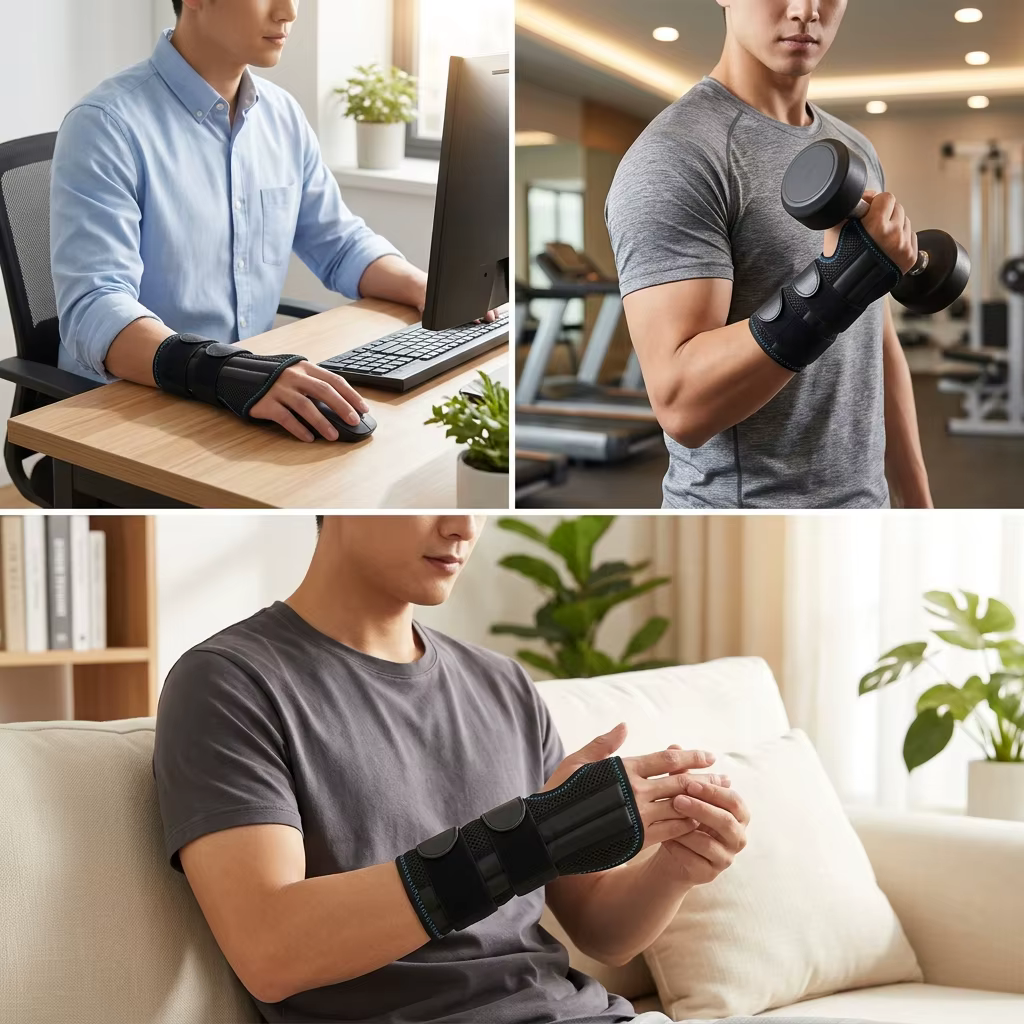 Soporte de Muñeca Transpirable y Ajustable – Alivio Túnel Carpiano, Tendinitis y Artritis
