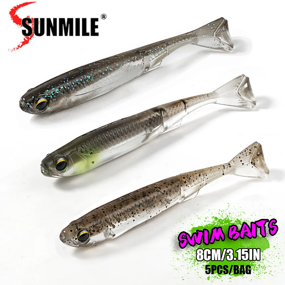 SUNMILE Señuelo Shad 3" Flash PVC para lubina