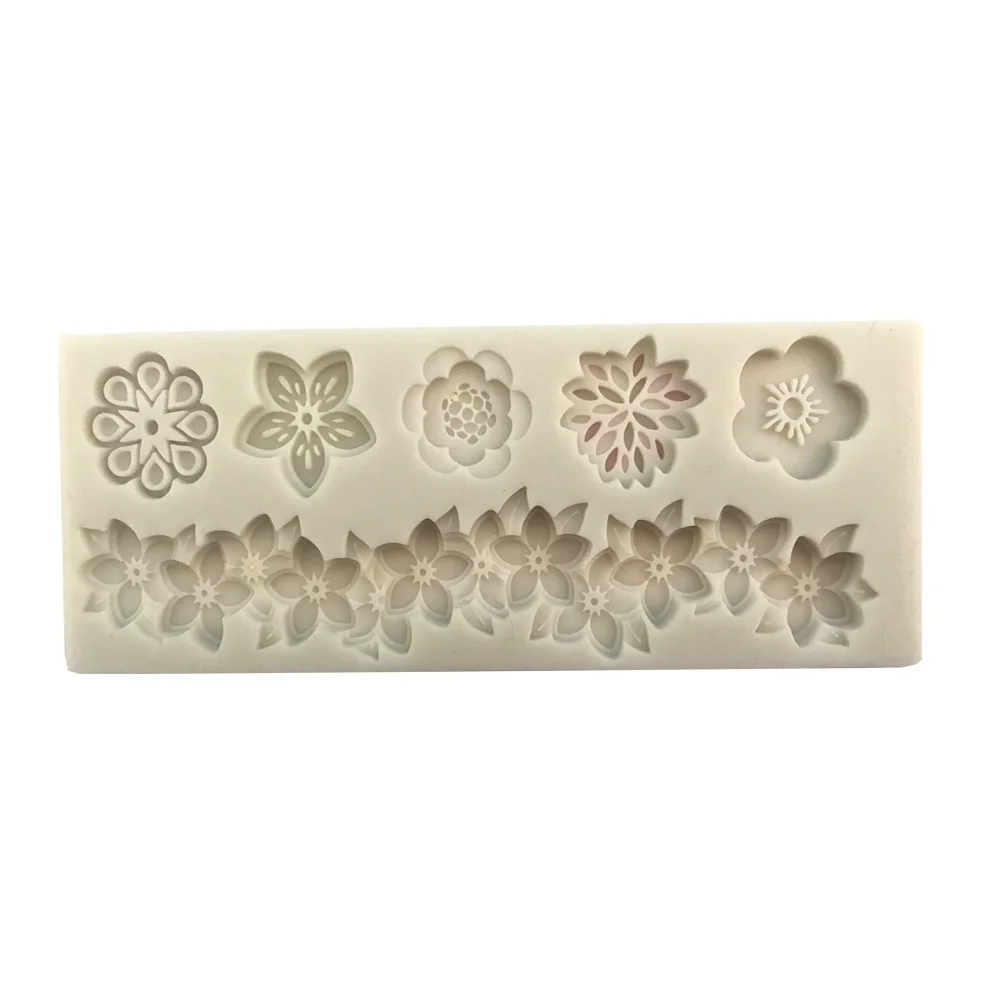 Molde silicona para vinilos suaves - forma flor circular - imagen 5