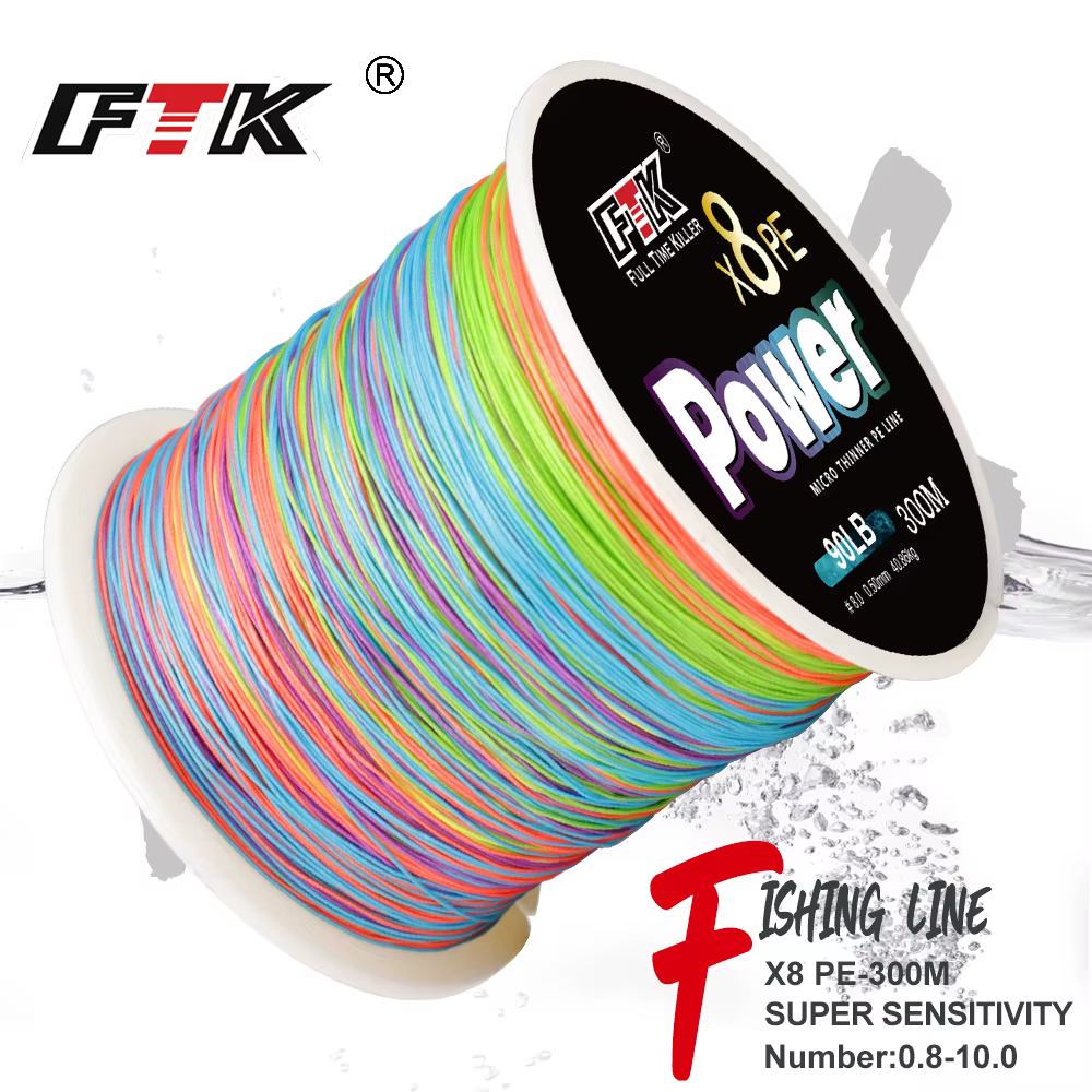 FTK 8 Línea trenzada para pesca: resistente a la abrasión y colores - imagen 3