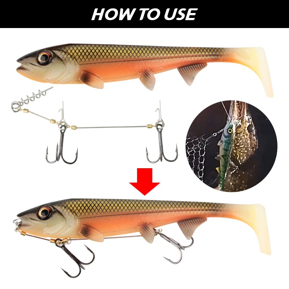 Señuelo vinilo Spinpoler Stinger Shad – Cola paleta para lucio - imagen 5