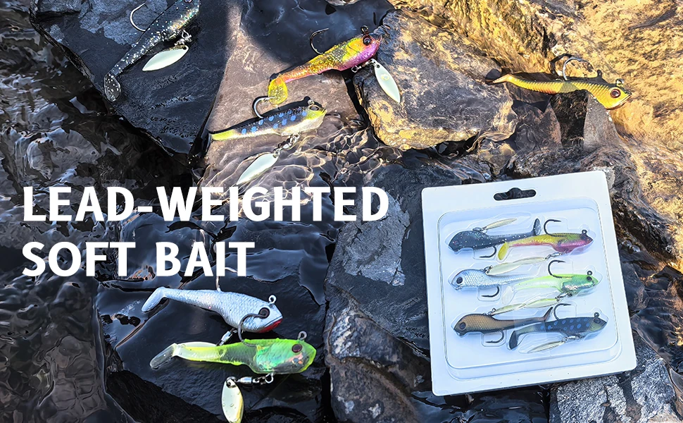 Swimbait wobblers con jig head y acabado realista