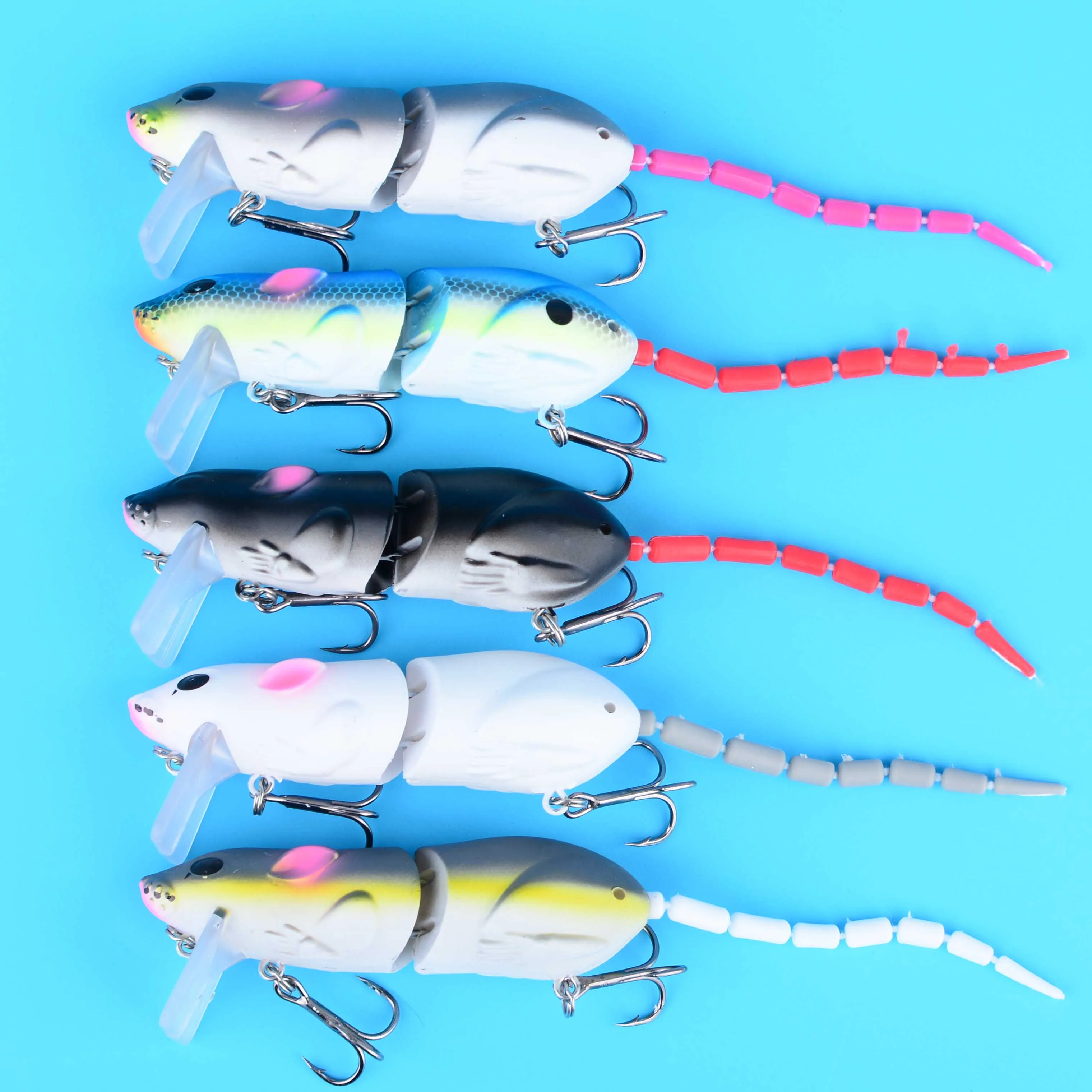 Señuelo con forma de ratón para pesca en superficie