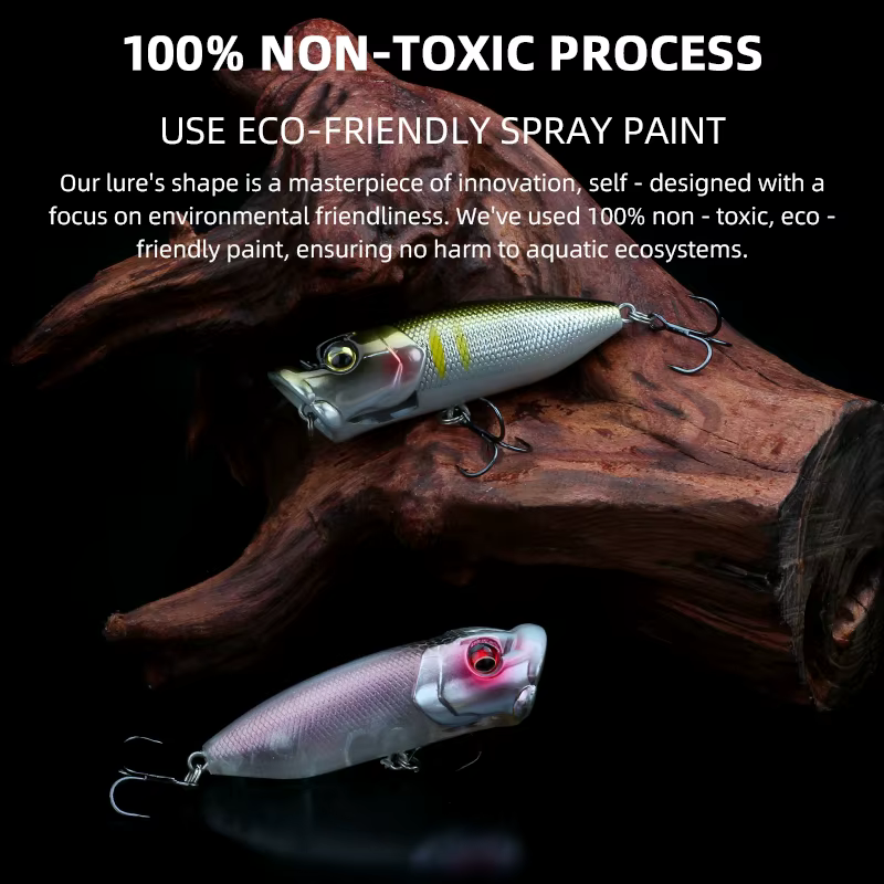 Popper LETOYO 70mm – Señuelo flotante para pesca de depredadores - imagen 2