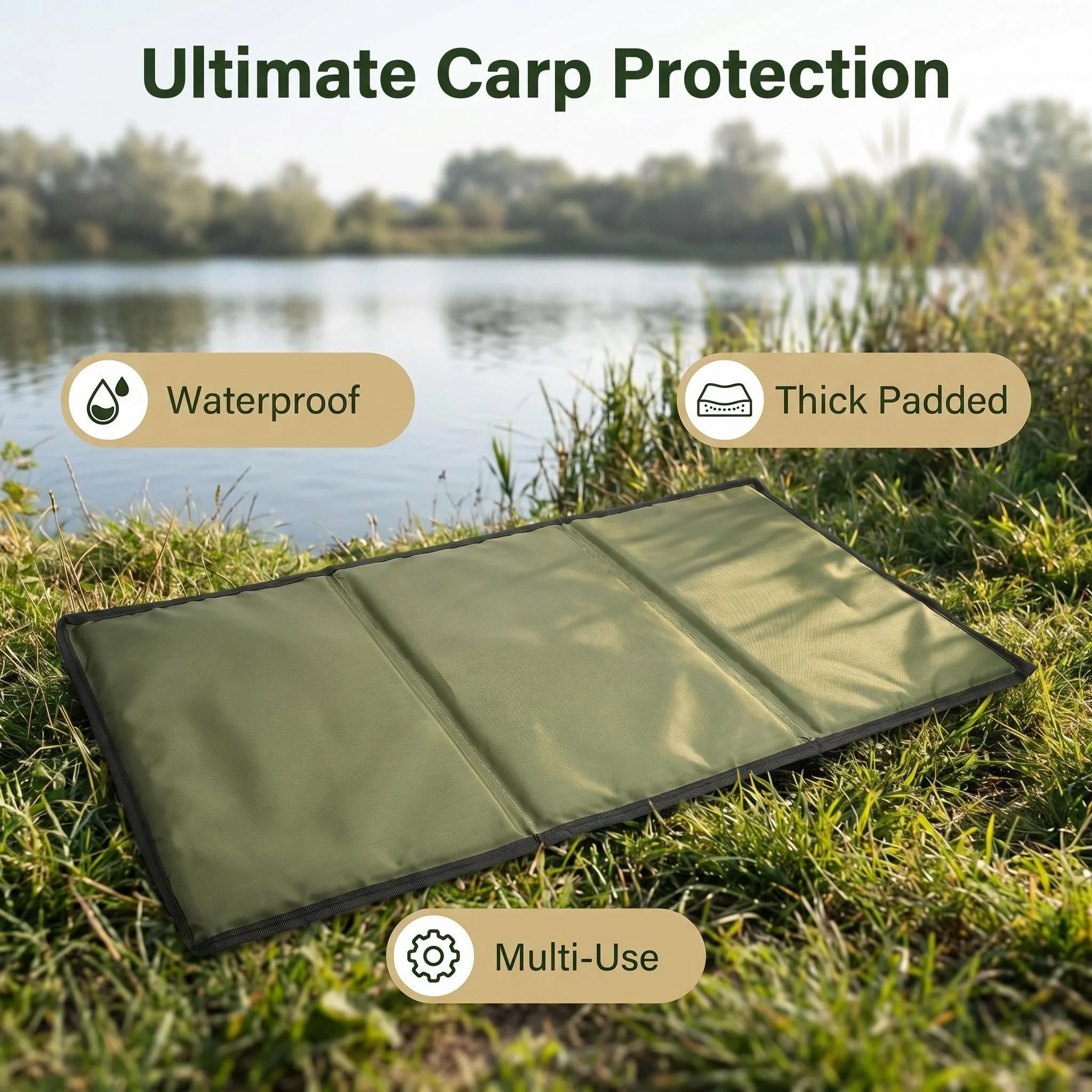 Cojín plegable para pesca alla carpa