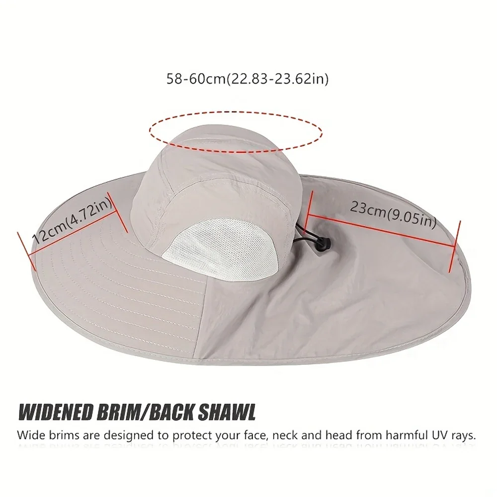 Sombrero de Pesca UV de ala ancha para exterior ligero unisex - imagen 3
