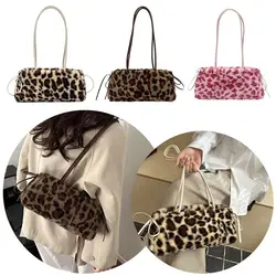 Bolso bandolera para mujer, estampado de leopardo, ligero y amplio