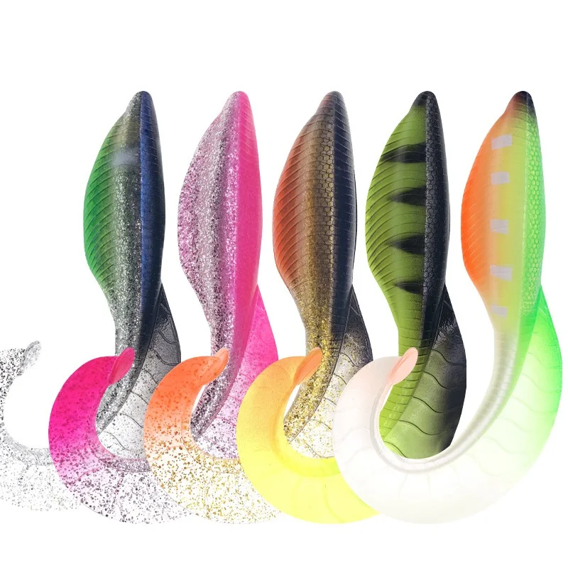 DUODUOYU Señuelo Swimbait blando cola larga para lucio y jigging - imagen 2
