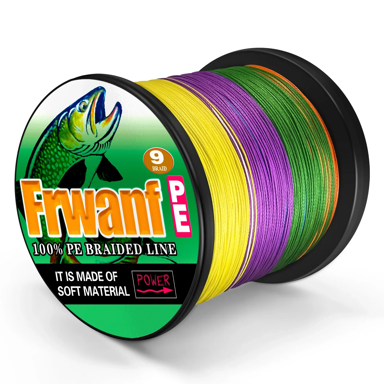 Línea Trenzada Frwanf PE 9 Hebras – Multifilamento para Pesca en Mar