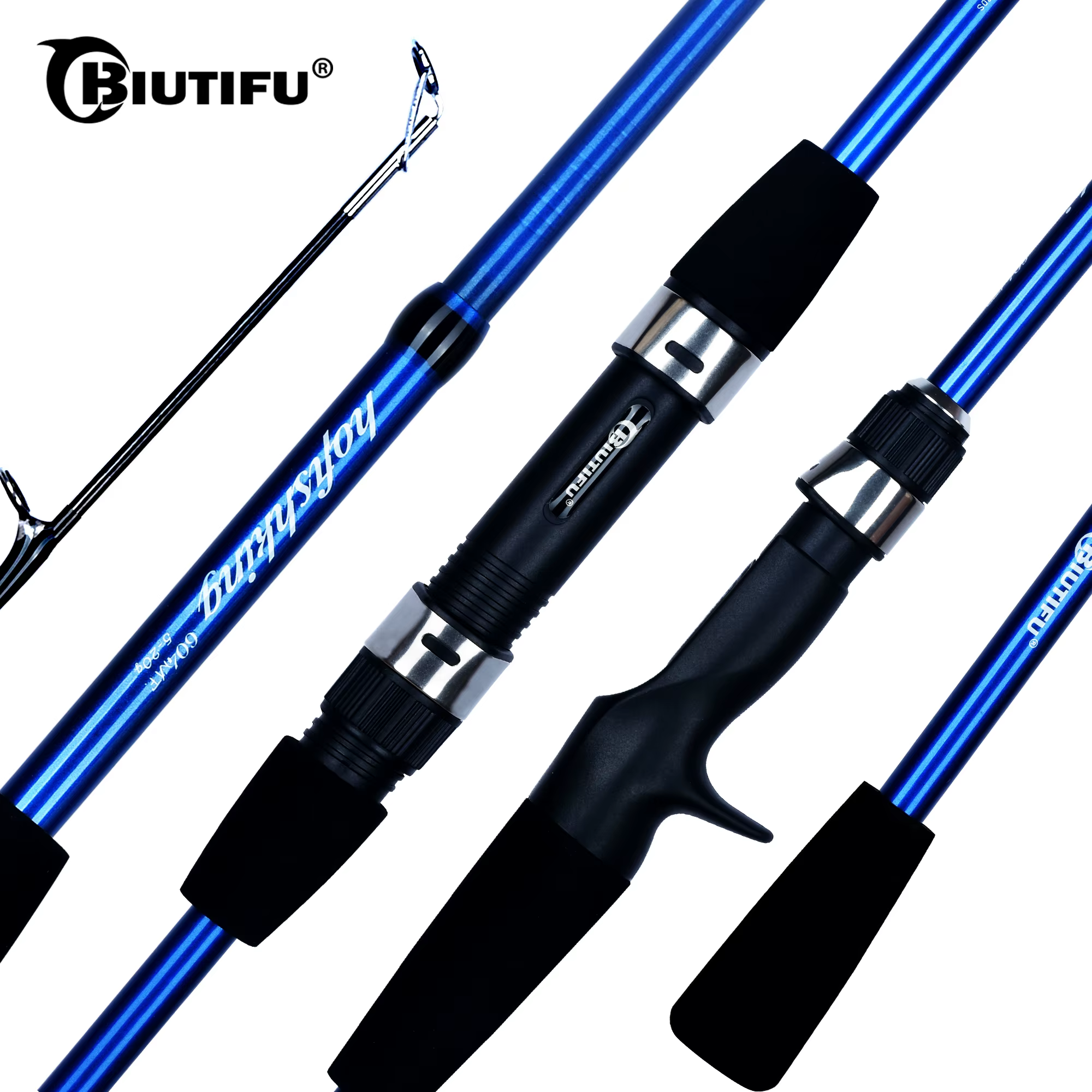 BIUTIFU Caña Spinning de Carbono para Trucha – Viaje Ligera - imagen 5