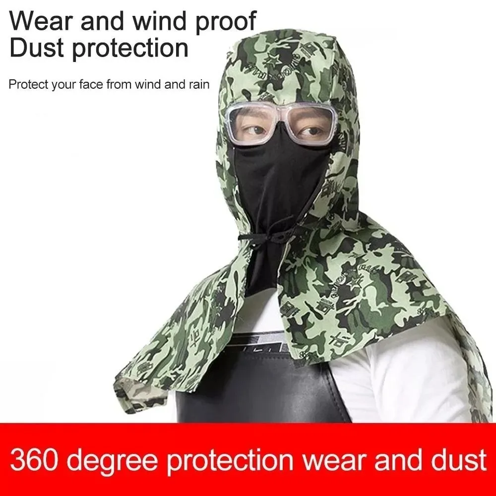 Capucha de soldadura de protección completa lavable con lente