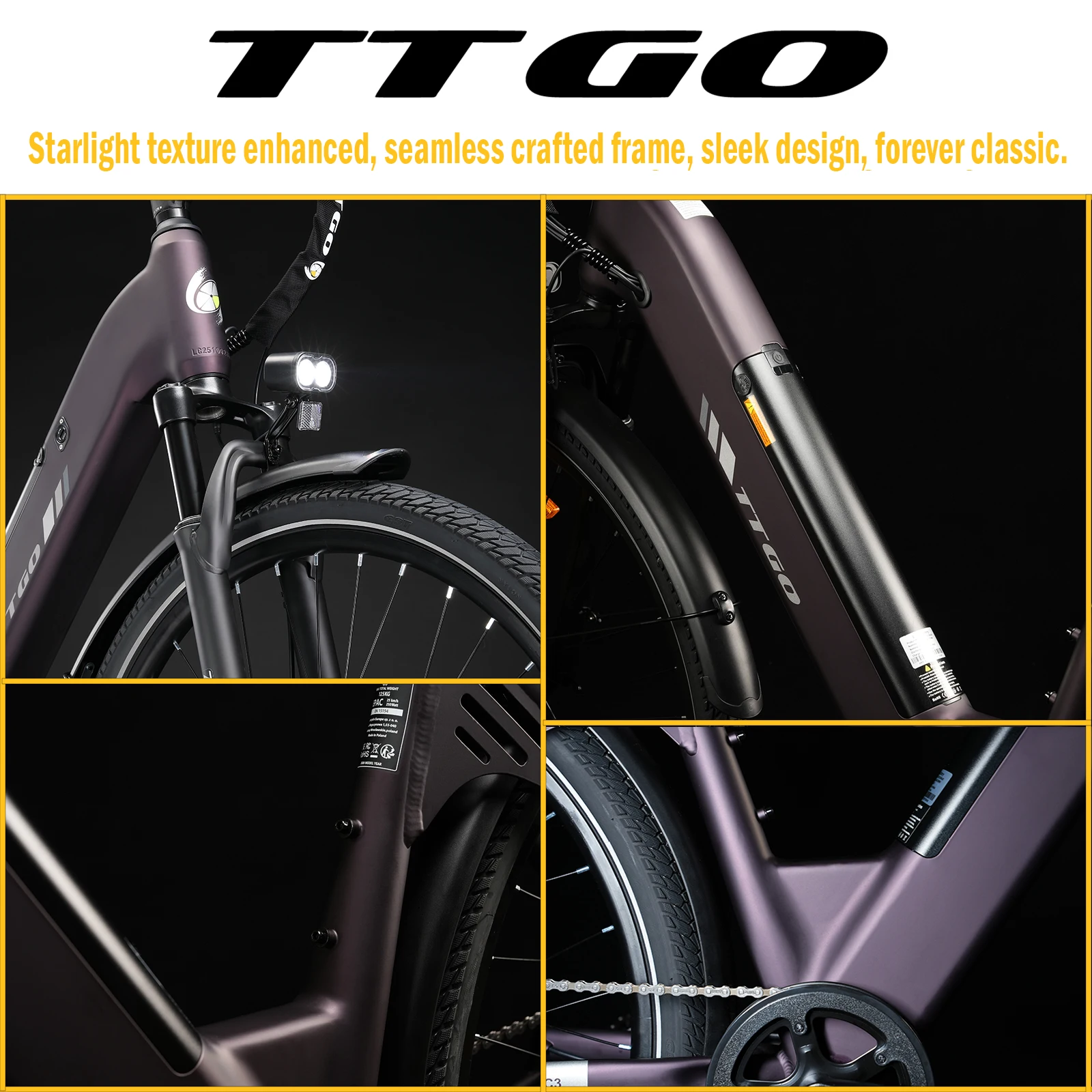 Ángulo trasero de la bicicleta