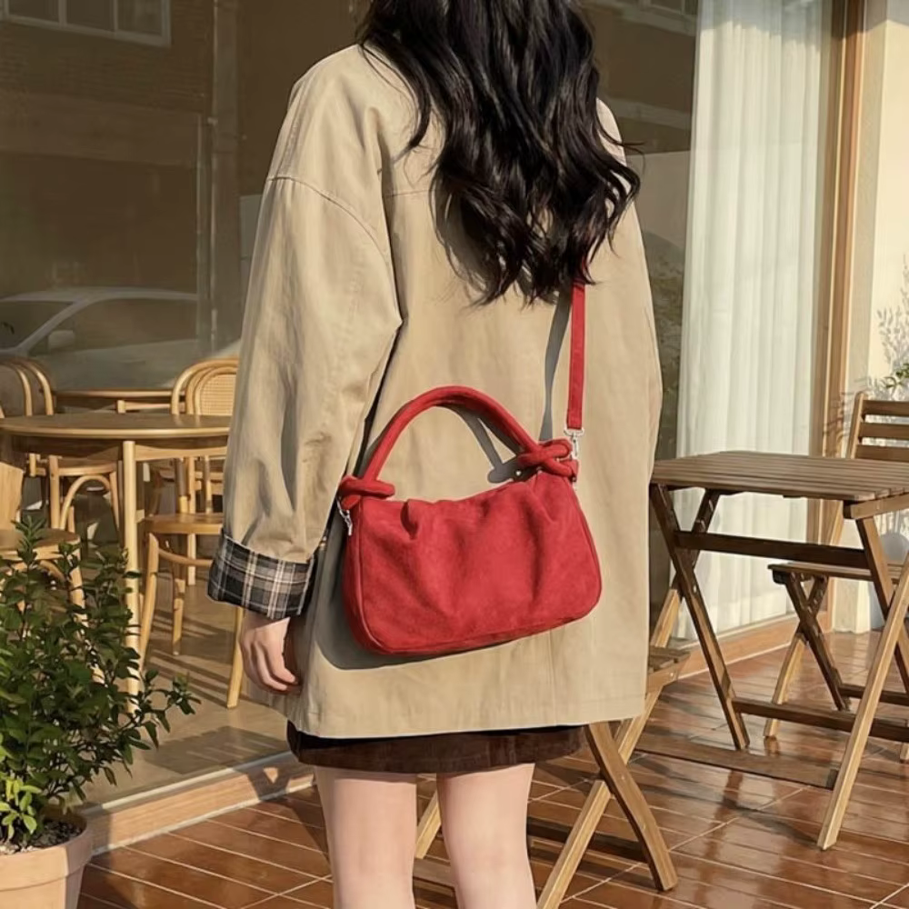 Bolso Bandolera Cuero Ante Mujer – Cierre Magnético Casual - imagen 5