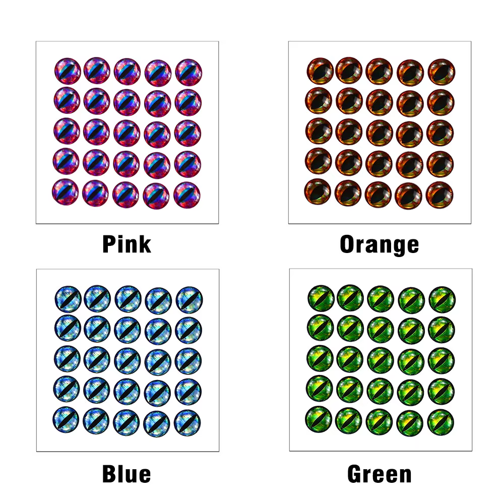 MNFT Ojos de pez epoxi 3D holográficos para streamers y jigs