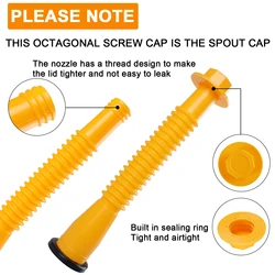 Kit de Repuesto de Boquilla para Bidón de Gasolina, Boquilla Antiderrames para Bidón de Gasolina, Todas las Juntas Están Instaladas y Listas para Usar