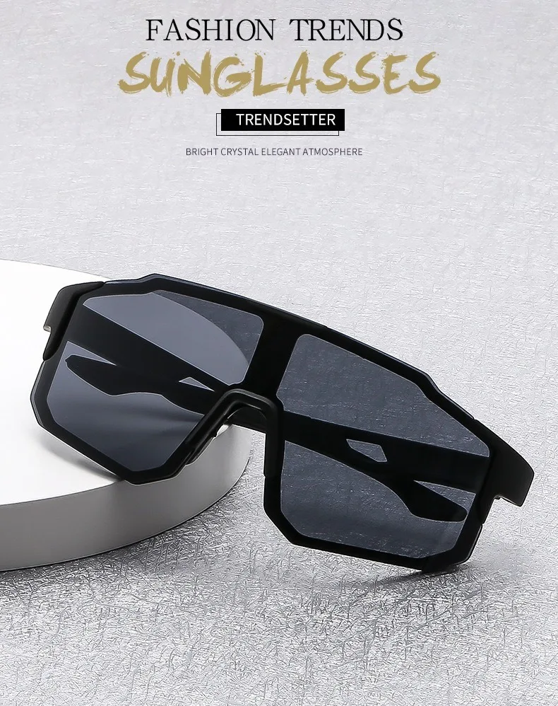 Vista frontal de las gafas de sol deportivas para ciclismo