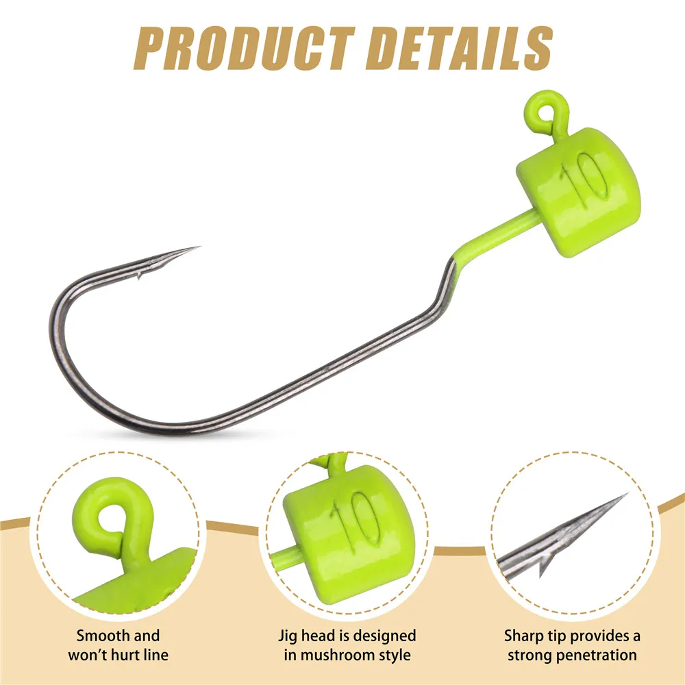 Kit Ned Rig 15 uds – Anzuelos offset weedless 7g/10g lubina - imagen 5