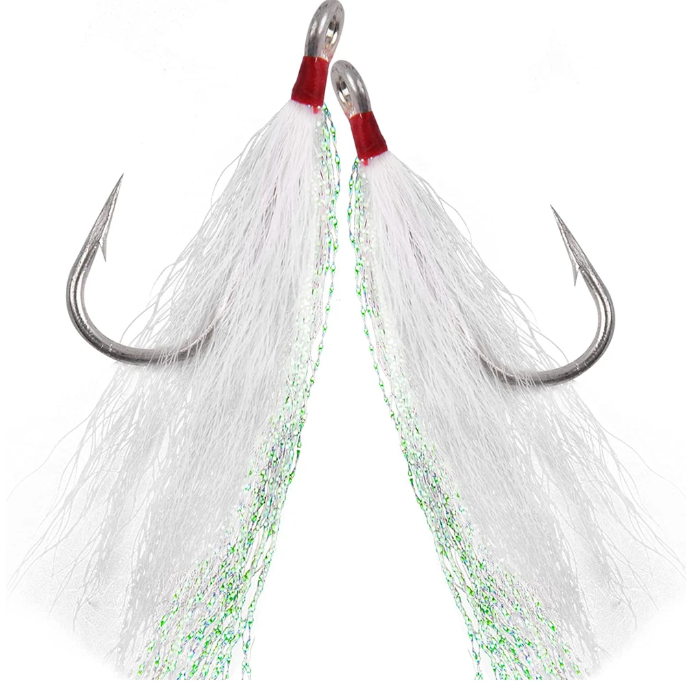 Anzuelo Bucktail acero inoxidable para bagre y lubina - agua salada